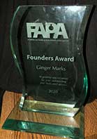2020 FAPA Founder's Award presented to Ginger Marks, CEO DocUmeant Publishing
